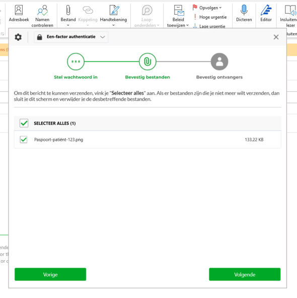 melding om bestanden te bevestigen met smartlockr