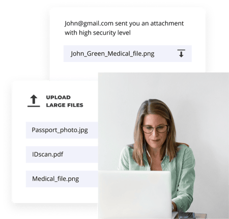 sending secure files in healthcare
