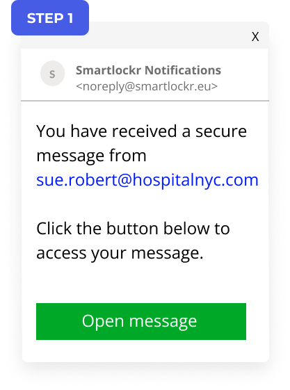 Step 1 how to open smartlockr email