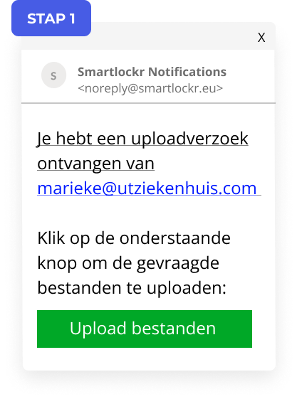 stap 1 uploadverzoek