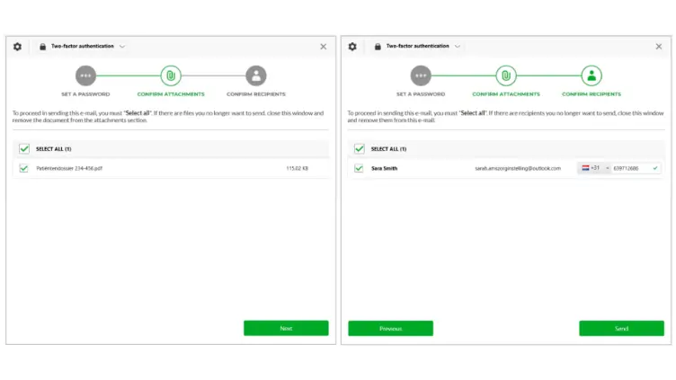 Check on files, recipients-1
