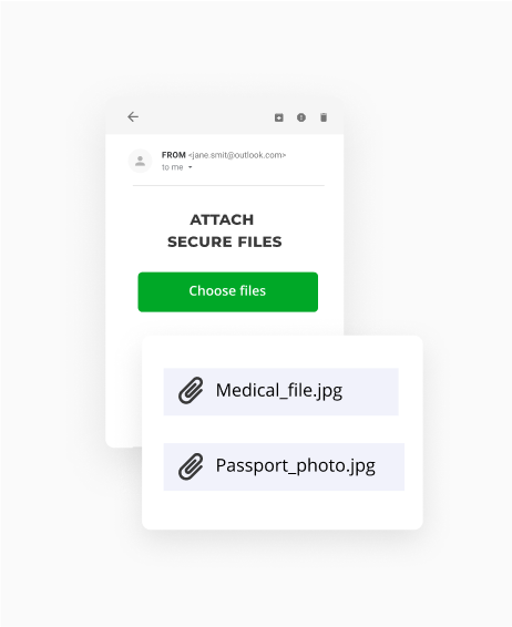 Send files securely as an email attachment
