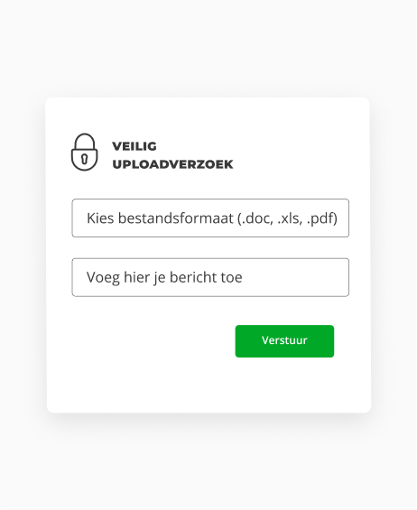 Vraag de juiste bestanden aan met een uploadverzoek