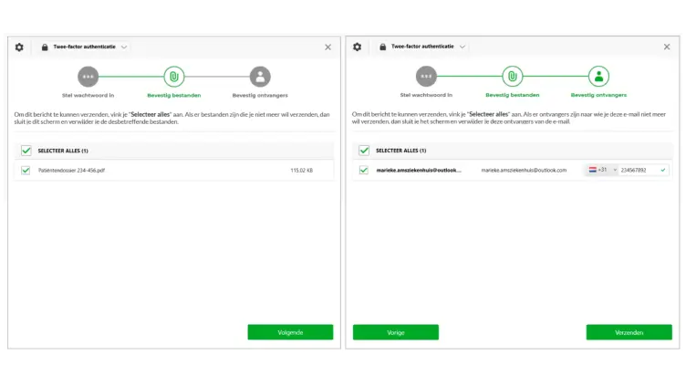 check on files and recipients